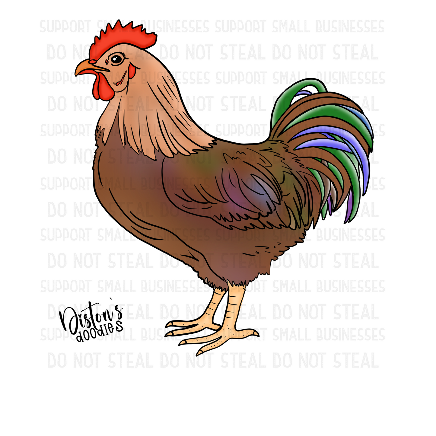 Lone Rooster Clipart