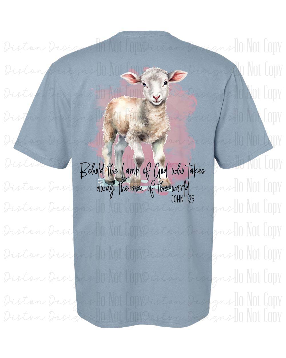 Behold the Lamb of God Shirt: John 1:29 Scripture, Watercolor Elegance for Women