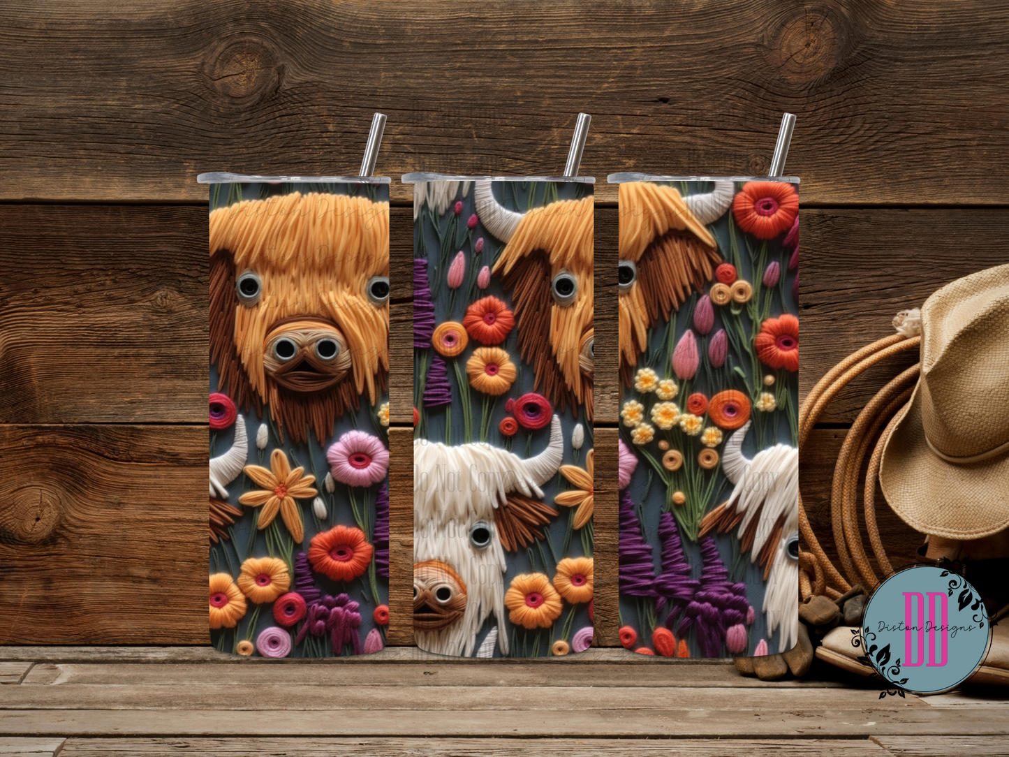 Highland Cow 3D Tumbler: Country Charm Sip