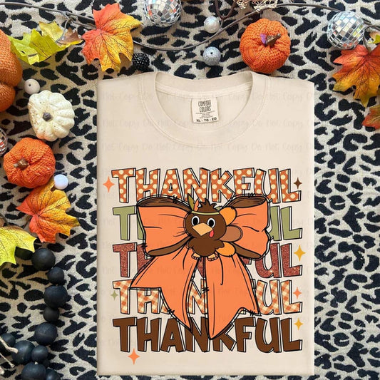 Thankful Turkey Comfort Colors Tee – 100% Cotton