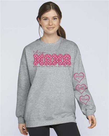 Personalized Mama Sweatshirt: Wear Love, Add Names!"