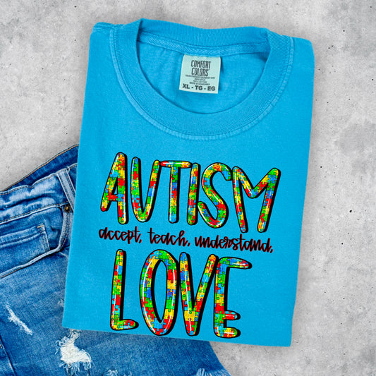 Autism Love: Accept, Teach, Understand T-shirt