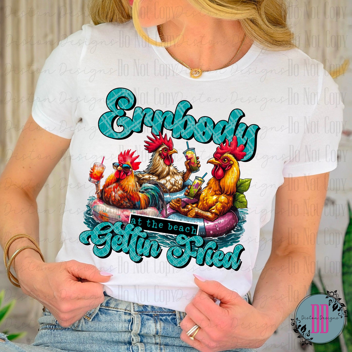 Errbody Gettin Fried, Funny Chicken T-shirt, Chicken Party Animals Tee