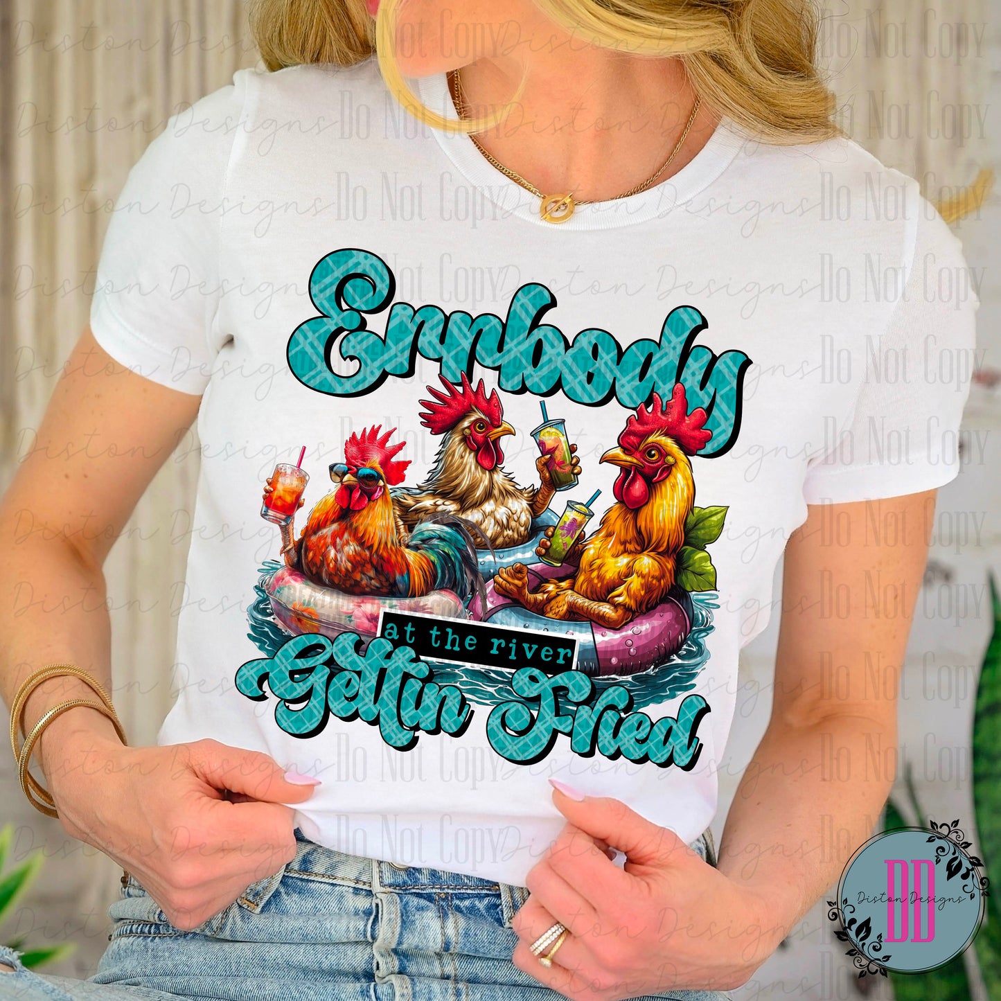 Errbody Gettin Fried, Funny Chicken T-shirt, Chicken Party Animals Tee