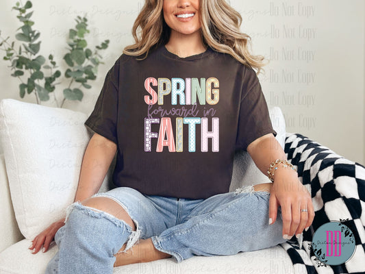 Spring Forward In Faith Tee: Embrace Renewal & Faith in Style!