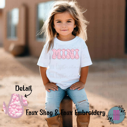 Mommy & Me Love: Faux Shag T-shirt Set for Mama & Mini