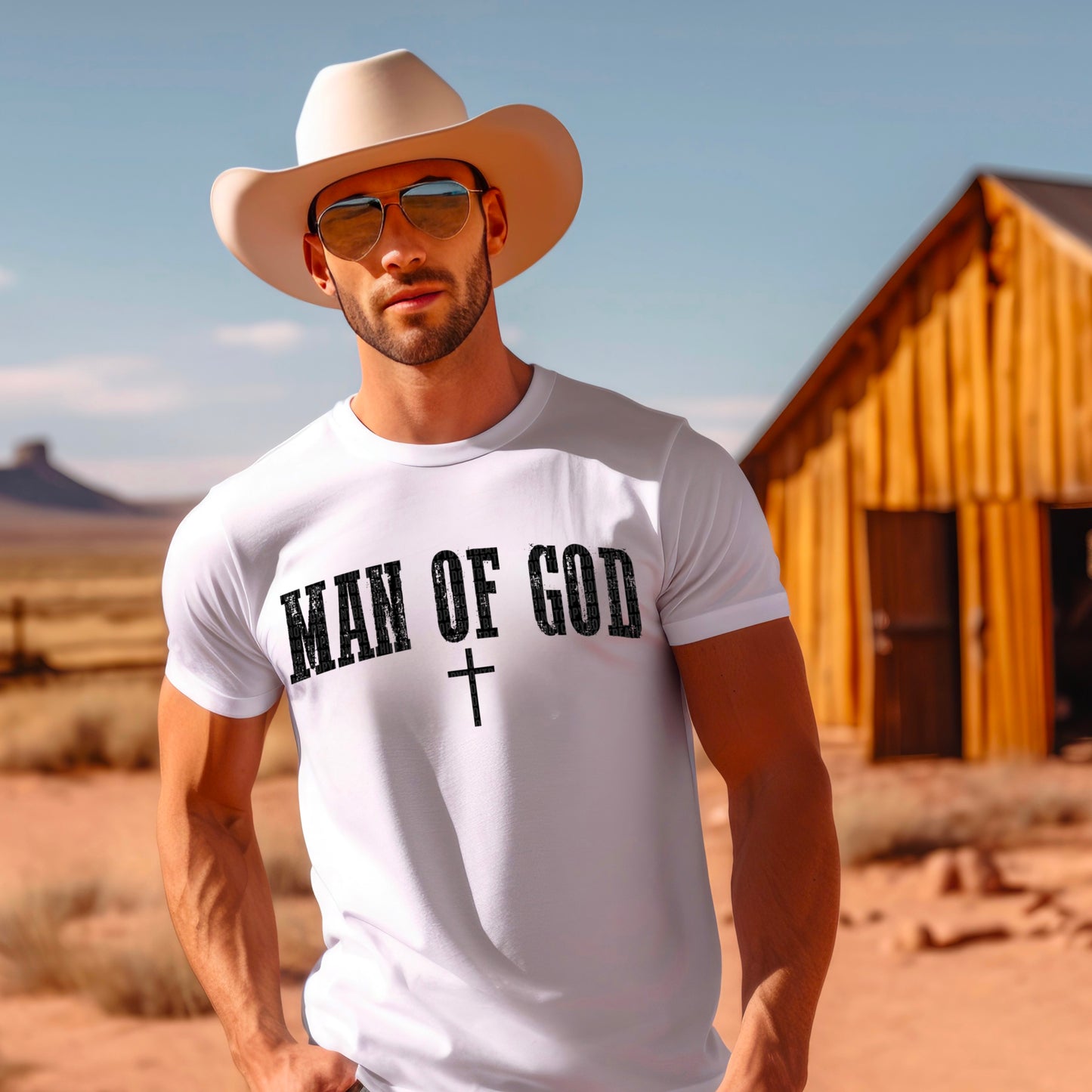 Man of God T-shirt: Powerful Graphic, Gildan Soft Style for Daily Faith Wear