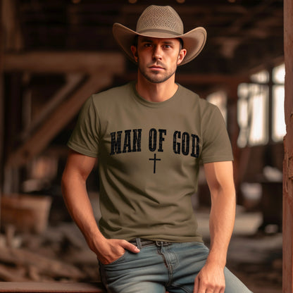 Man of God T-shirt: Powerful Graphic, Gildan Soft Style for Daily Faith Wear