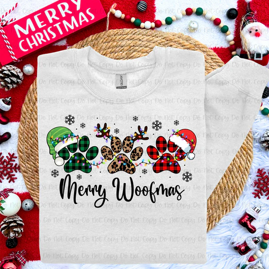 Merry Woofmas Pawprint Sweatshirt