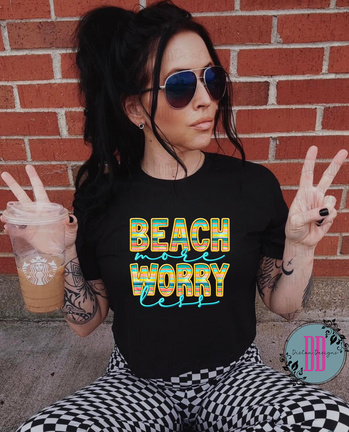 Beach More Worry Less Tee