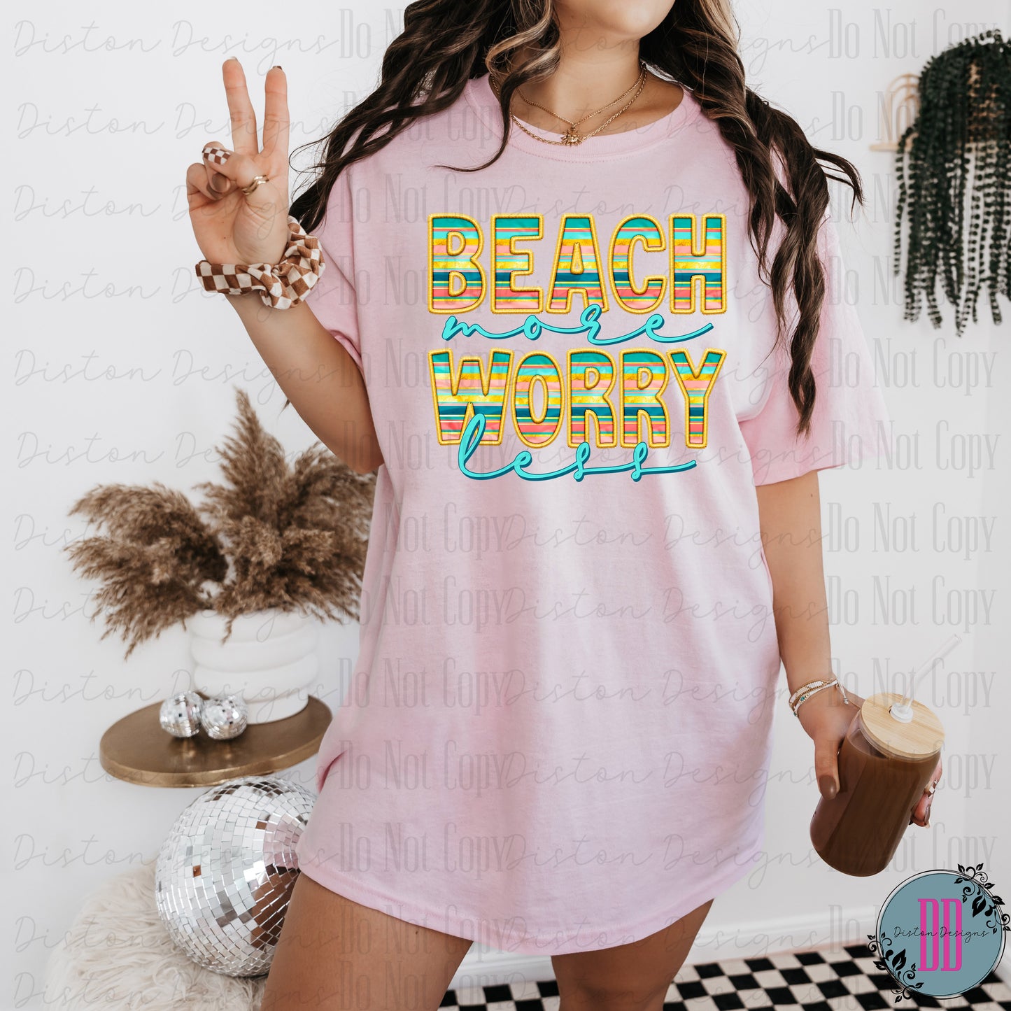 Beach More Worry Less Tee