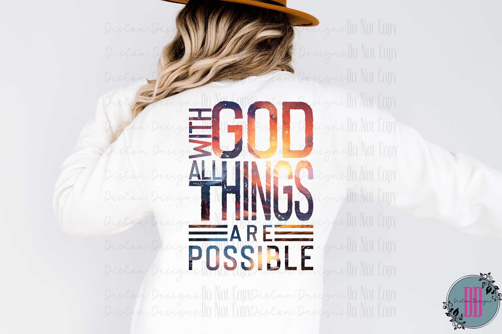 With God all things are possible Graphic Tee and Sweatshirt, Faith apparel