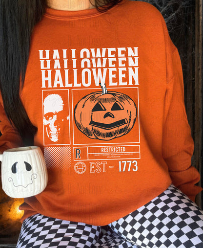 Spooky Halloween 1773 Crewneck Sweatshirt or Tee - Jerzees Burnt Orange