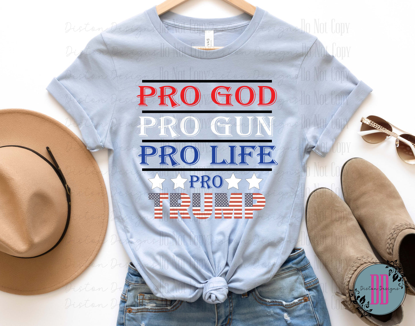 Pro Values Tee: God, Gun, Life, Trump Patriot Wear