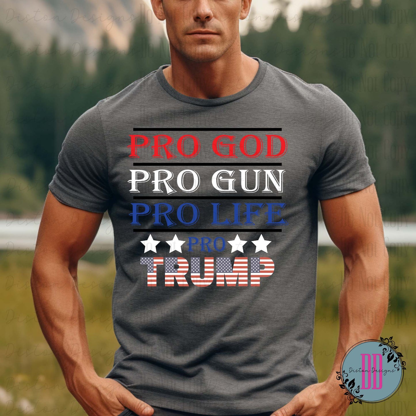 Pro Values Tee: God, Gun, Life, Trump Patriot Wear