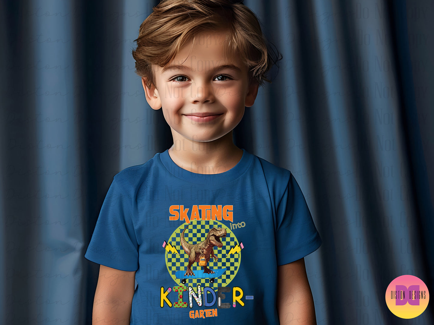 Skating Dino Kindergarten-4th T-Shirt