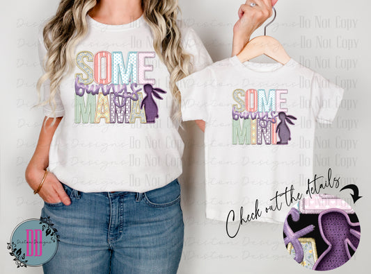 Some Bunny's Mama/Mini Tee Set - Adorable Matching T-Shirts for Mother & Daughter, Spring Colors